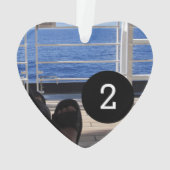 独自の簡単を作シンプル成2イメージハートスタイル オーナメント (裏面)