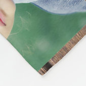 独自の粗野な木材ファミリの写真コラージュを作成 フリースブランケット (角)