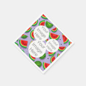 独自の紙フォト文字スイカを作成 スタンダードカクテルナプキン (角)