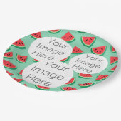 独自の紙フォト文字スイカを作成 ペーパープレート (アングル)