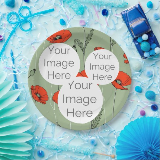 独自の紙フォト文字テンプレートを作成する ペーパープレート (パーティー)