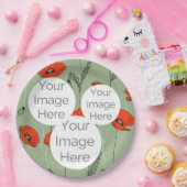 独自の紙フォト文字テンプレートを作成する ペーパープレート (パーティー)