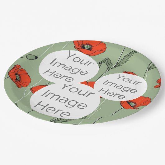 独自の紙フォト文字テンプレートを作成する ペーパープレート (アングル)