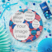 独自の紙フォト文字テンプレート写真の作成 ペーパープレート (パーティー)