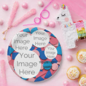 独自の紙フォト文字テンプレート写真の作成 ペーパープレート (パーティー)