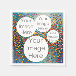 独自の紙フォト文字テンプレート紙吹雪の作成 スタンダードカクテルナプキン