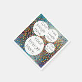 独自の紙フォト文字テンプレート紙吹雪の作成 スタンダードカクテルナプキン (角)