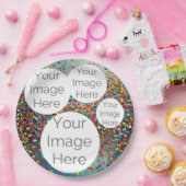 独自の紙フォト文字テンプレート紙吹雪の作成 ペーパープレート (パーティー)