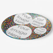 独自の紙フォト文字テンプレート紙吹雪の作成 ペーパープレート (アングル)