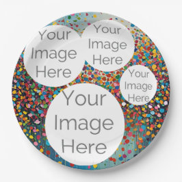 独自の紙フォト文字テンプレート紙吹雪の作成 ペーパープレート