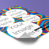 独自の紙フォト文字テンプレート虹を作成 ポスター (角)