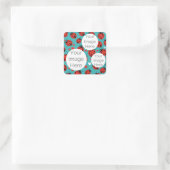 独自の紙フォト文字テンプレートladybugを作成 スクエアシール (バッグ)