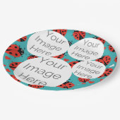 独自の紙フォト文字テンプレートladybugを作成 ペーパープレート (アングル)