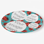 独自の紙フォト文字テンプレートladybugを作成 ペーパープレート (アングル)