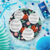 独自の紙フォト文字テンプレートladybug紙の作成 ペーパープレート (パーティー)