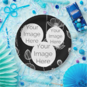 独自の紙フォト文字テンプレートpoppyを作成 ペーパープレート (パーティー)