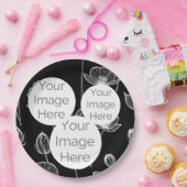 独自の紙フォト文字テンプレートpoppyを作成 ペーパープレート (パーティー)