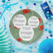 独自の紙フォト文字テンプレートpoppyを作成 ペーパープレート (パーティー)