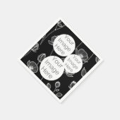 独自の紙写真文字テンプレートポピー花を作成 スタンダードカクテルナプキン (角)