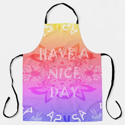 独自の素敵なオールオーバープリントの作成 エプロン (正面)