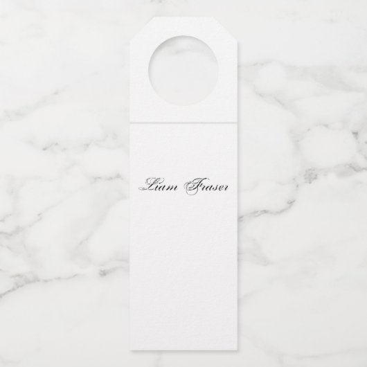 独自の素晴らしい天才ボトルハンガーラベルの作成 ボトルネックタグ (裏面)