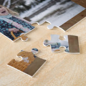 独自の素朴な家族写真コラージュを作成 ジグソーパズル (側面)