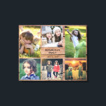 独自の素朴な木の家族の写真のコラージュを作成 キャンバスプリント<br><div class="desc">独自の素朴な木の家族の写真コラージュを作成するキャンバスアート。独自の美しい写真を追加し、あなたの名前と年を追加し、非常に個人的な壁のアートを作ユニーク成。</div>