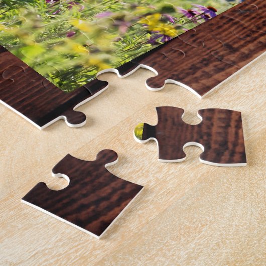 独自の素朴な木の家族の写真のコラージュを作成 ジグソーパズル (側面)