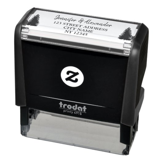 独自の素朴な松の木の差出人住所 セルフインキングスタンプ (商品)