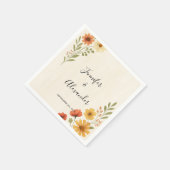 独自の素朴な水の色のフローラ結婚の スタンダードカクテルナプキン (角)