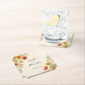 独自の素朴な水の色のフローラ結婚の ペーパーコースター (インサイチュ)