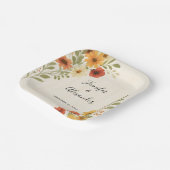 独自の素朴な水の色のフローラ結婚の ペーパープレート (傾斜あり)