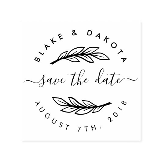 独自の素朴日付をカスタムモダン保存する セルフインキングスタンプ (デザイン)