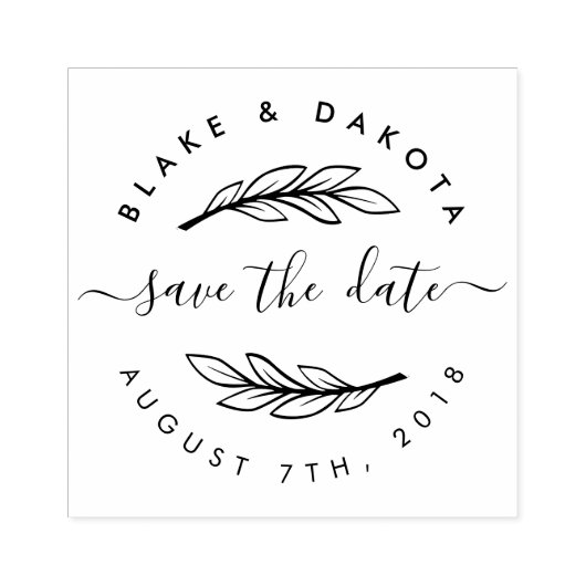 独自の素朴日付をカスタムモダン保存する ラバースタンプ (インプリント)