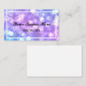 独自の紫と青の《写真》ぼけ味を作成 名刺 (正面/裏面)
