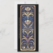 独自の紫の金ゴールドアールデコブックマークの作成 (正面)