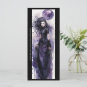 独自の紫の魔女ブックマークカードを作成する (スタンド正面)