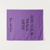 独自の紫を作カスタマイズ空白の成 タペストリー (正面(横))