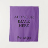 独自の紫を作カスタマイズ空白の成 タペストリー (正面)