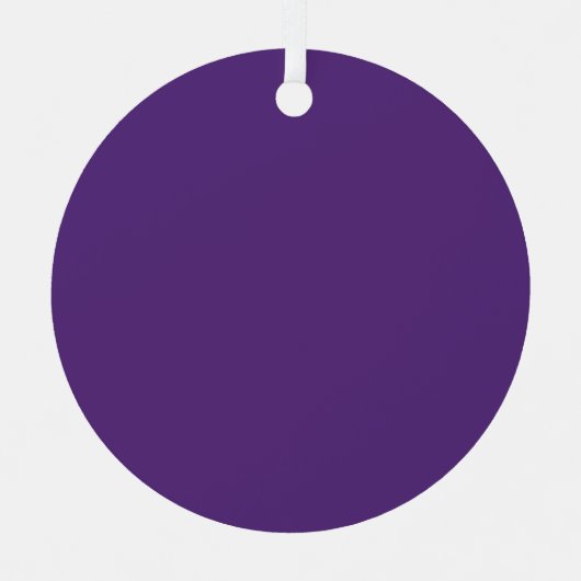 独自の紫を作成 メタルオーナメント (正面)
