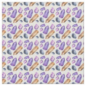 独自の紫色と金ゴールドの結晶を作成 ファブリック (クローズアップ)