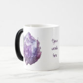 独自の紫色のアメジスト結晶を作成 モーフィングマグカップ (正面左)