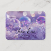 独自の紫色のカスタム泡を作成する 名刺 (正面)
