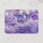 独自の紫色のカスタム泡を作成する 名刺 (裏面)