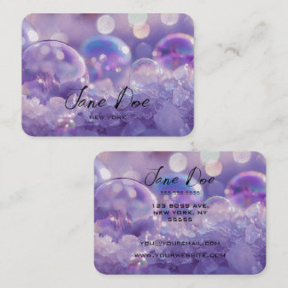 独自の紫色のカスタム泡を作成する 名刺