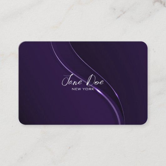 独自の紫色のクラシックリボンを作成 名刺 (正面)