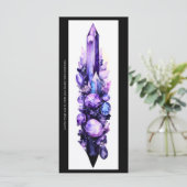 独自の紫色のクリスタルブックマークカードを作成する (スタンド正面)