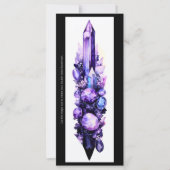 独自の紫色のクリスタルブックマークカードを作成する (正面)