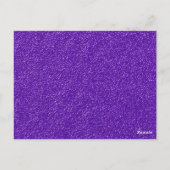 独自の紫色のグリッターを作成 ポストカード (裏面)