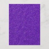 独自の紫色のグリッターを作成 ポストカード (正面)
